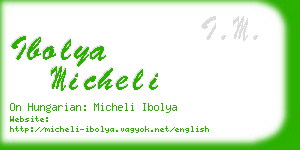 ibolya micheli business card